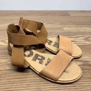 Sorel Ella Sandals Flats Shoes NL2893-225 Womens Size 8 Brown‎ Gladiator Cute